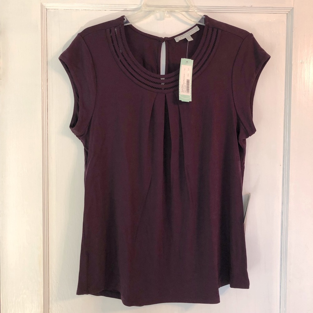 Daniel Rainn Brinn scoop neck pleat detail knit top Stitchfix NWT